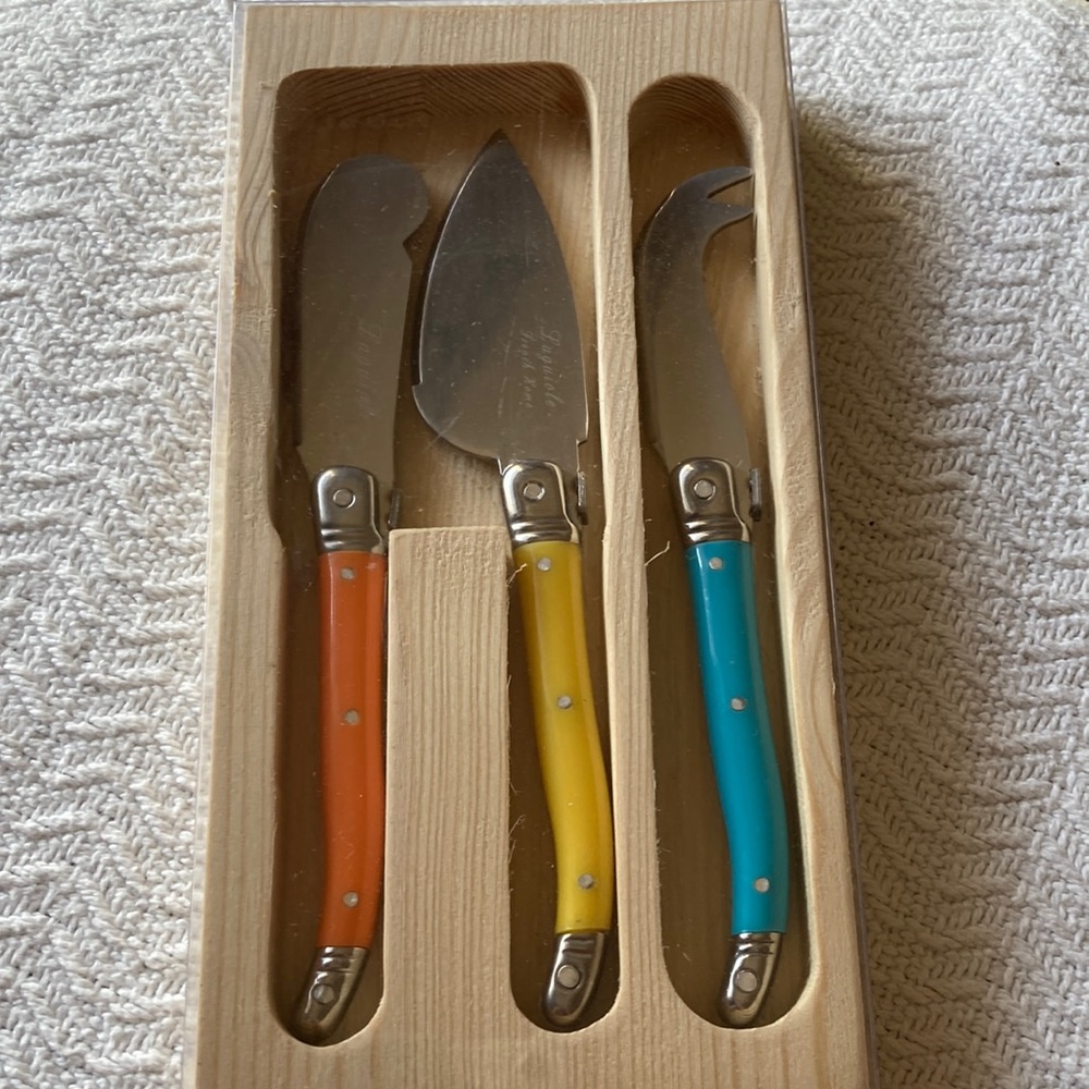 Set of Laguiole cheese knives